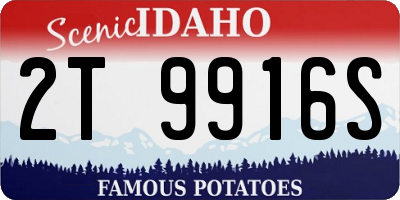 ID license plate 2T9916S