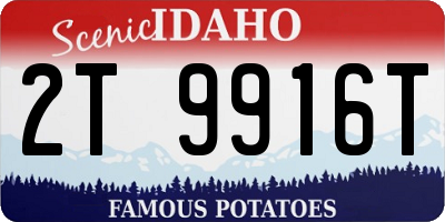 ID license plate 2T9916T