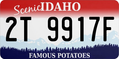 ID license plate 2T9917F