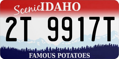 ID license plate 2T9917T