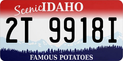 ID license plate 2T9918I