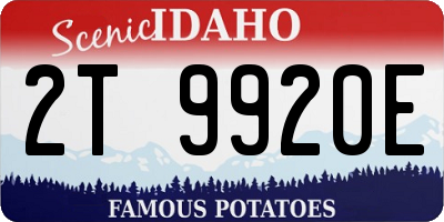 ID license plate 2T9920E