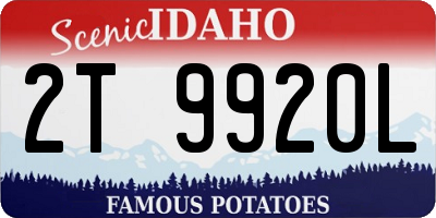 ID license plate 2T9920L