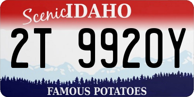 ID license plate 2T9920Y