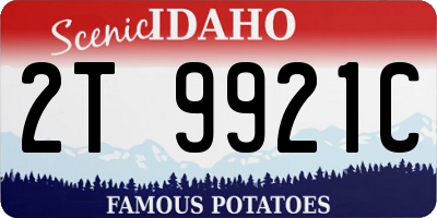 ID license plate 2T9921C