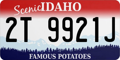 ID license plate 2T9921J