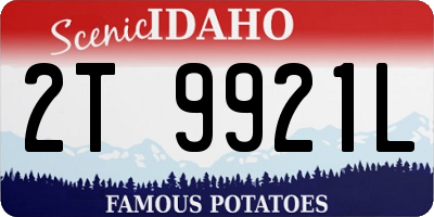 ID license plate 2T9921L