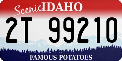 ID license plate 2T9921O