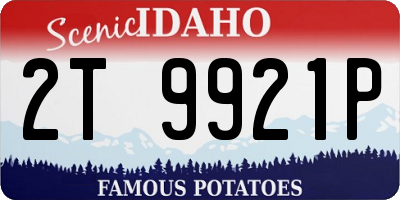 ID license plate 2T9921P