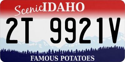 ID license plate 2T9921V