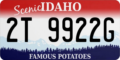 ID license plate 2T9922G