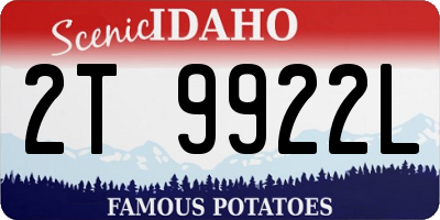 ID license plate 2T9922L