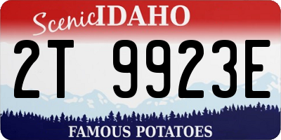 ID license plate 2T9923E