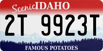 ID license plate 2T9923T