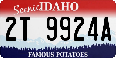 ID license plate 2T9924A