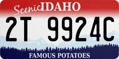 ID license plate 2T9924C