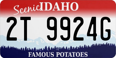 ID license plate 2T9924G