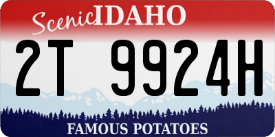 ID license plate 2T9924H