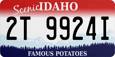 ID license plate 2T9924I