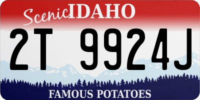 ID license plate 2T9924J