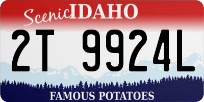 ID license plate 2T9924L