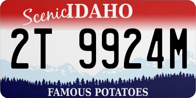 ID license plate 2T9924M