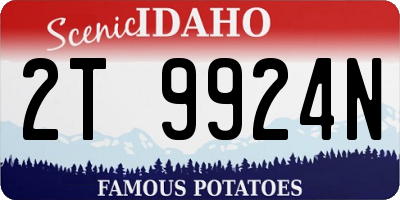 ID license plate 2T9924N