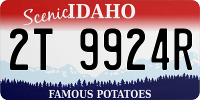 ID license plate 2T9924R