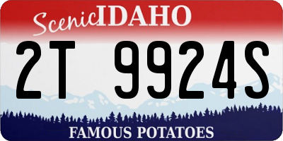 ID license plate 2T9924S