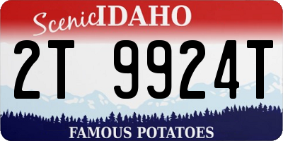 ID license plate 2T9924T