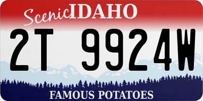 ID license plate 2T9924W