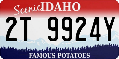 ID license plate 2T9924Y