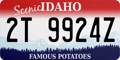 ID license plate 2T9924Z