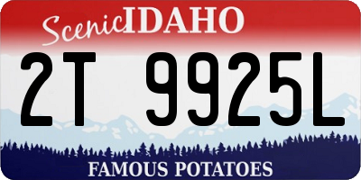 ID license plate 2T9925L