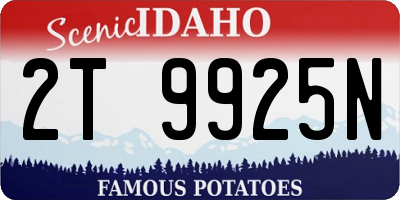 ID license plate 2T9925N