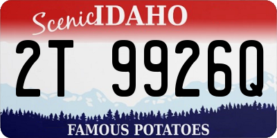 ID license plate 2T9926Q