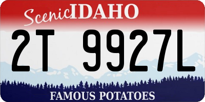ID license plate 2T9927L
