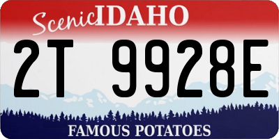 ID license plate 2T9928E