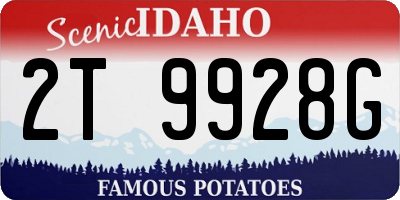 ID license plate 2T9928G