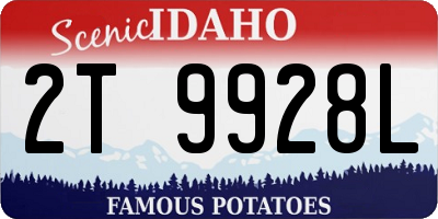 ID license plate 2T9928L