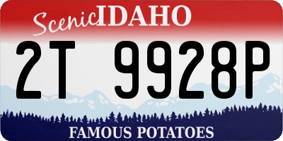 ID license plate 2T9928P