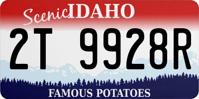 ID license plate 2T9928R