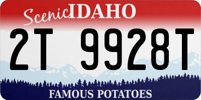 ID license plate 2T9928T