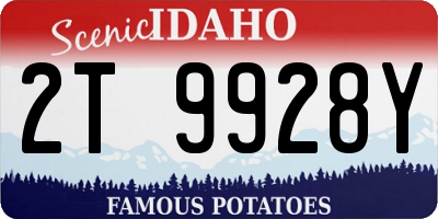 ID license plate 2T9928Y