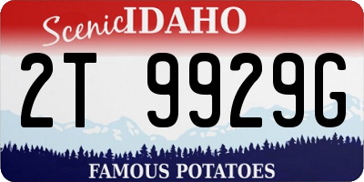 ID license plate 2T9929G