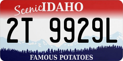 ID license plate 2T9929L