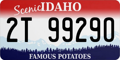 ID license plate 2T9929O