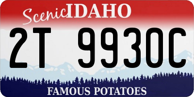 ID license plate 2T9930C