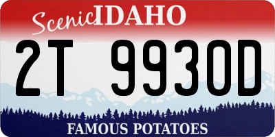 ID license plate 2T9930D