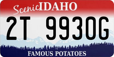 ID license plate 2T9930G